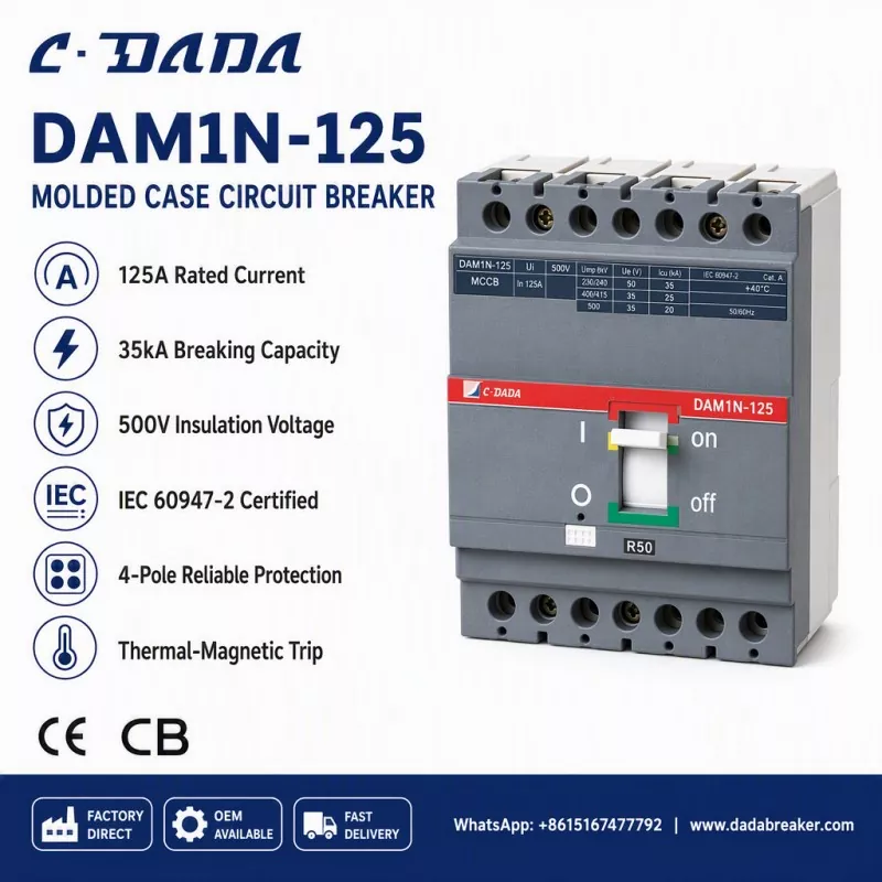 د فرعي توزیع بشپړتیا ډاډمن کول: د C·DADA DAM1N-125 MCCB حل